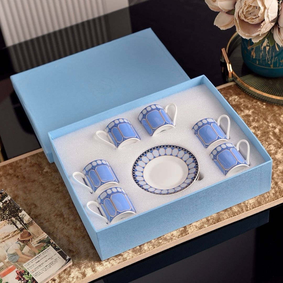 Swarovski Turkish coffee set of six cups with saucers. Three colors are available. - Image 8 of 10
